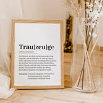 Trauzeuge Definition Poster-Personalisiertes Poster-famprints-Suchst du nach einem besonderen Geschenk für deinen Trauzeugen? Unser Trauzeuge Definition Poster ist die perfekte Wahl! Dieses liebevoll gestaltete Poster zeigt auf einzigartige Weise, was ein