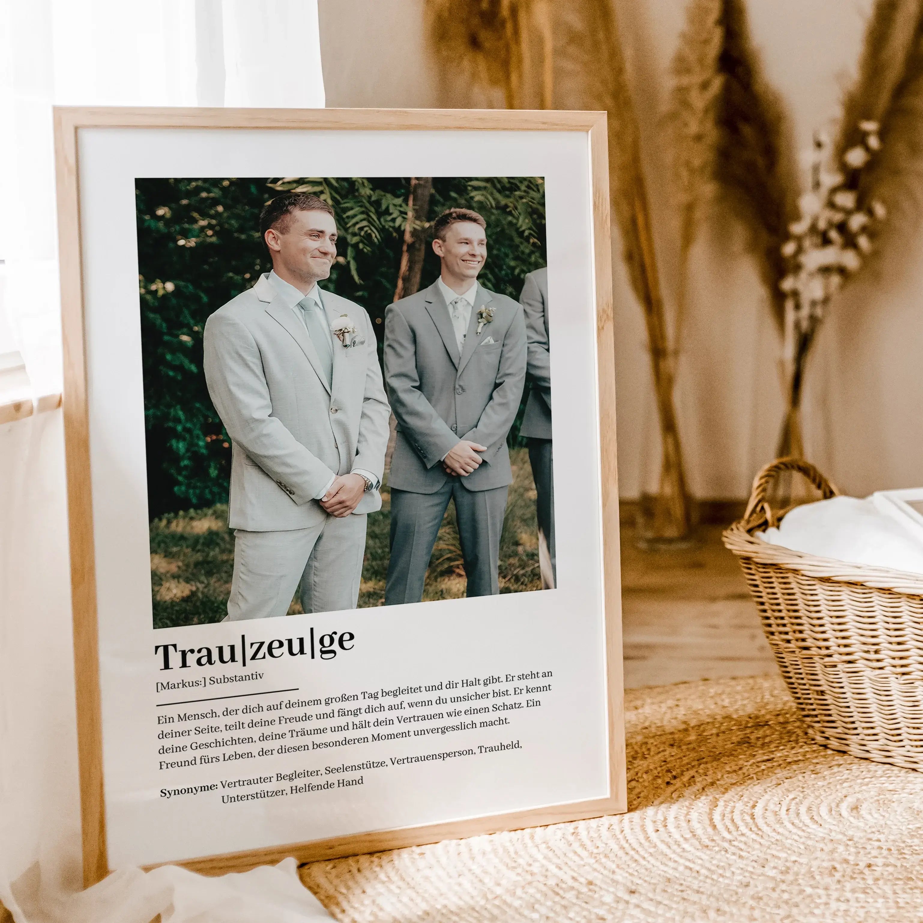 Trauzeuge Definition Poster mit Foto-Personalisiertes Poster-famprints-Suchst du nach einem besonderen Geschenk für deinen Trauzeugen? Unser Trauzeuge Definition Poster mit Foto ist die perfekte Wahl! Dieses liebevoll gestaltete Poster zeigt auf einzigart