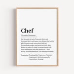 Chef Definition Poster-Personalisiertes Poster-famprints-Suchst du ein besonderes Geschenk für deinen Chef? Unser Chef Definition Poster ist die perfekte Wahl! Dieses liebevoll gestaltete Poster zeigt auf humorvolle und wertschätzende Weise, wie ein echte