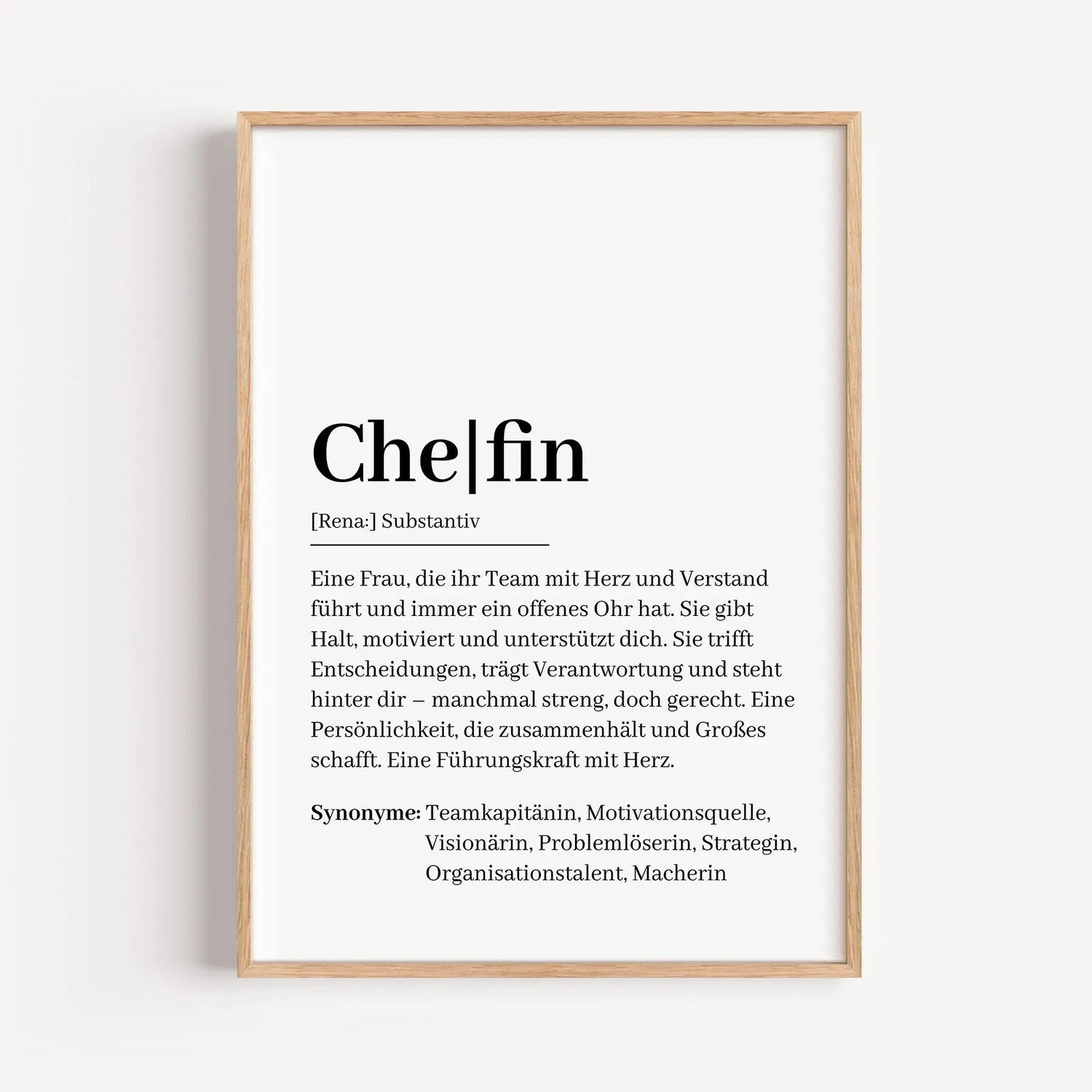 Chefin Definition Poster-Personalisiertes Poster-famprints-Suchst du nach einem einzigartigen Geschenk für deine Chefin? Unser Chefin Definition Poster ist die perfekte Wahl! Dieses liebevoll gestaltete Poster zeigt auf charmante Weise, was eine Chefin au