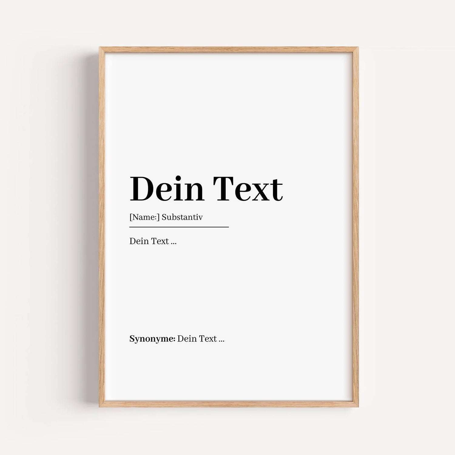 Eigener Text Definition Poster