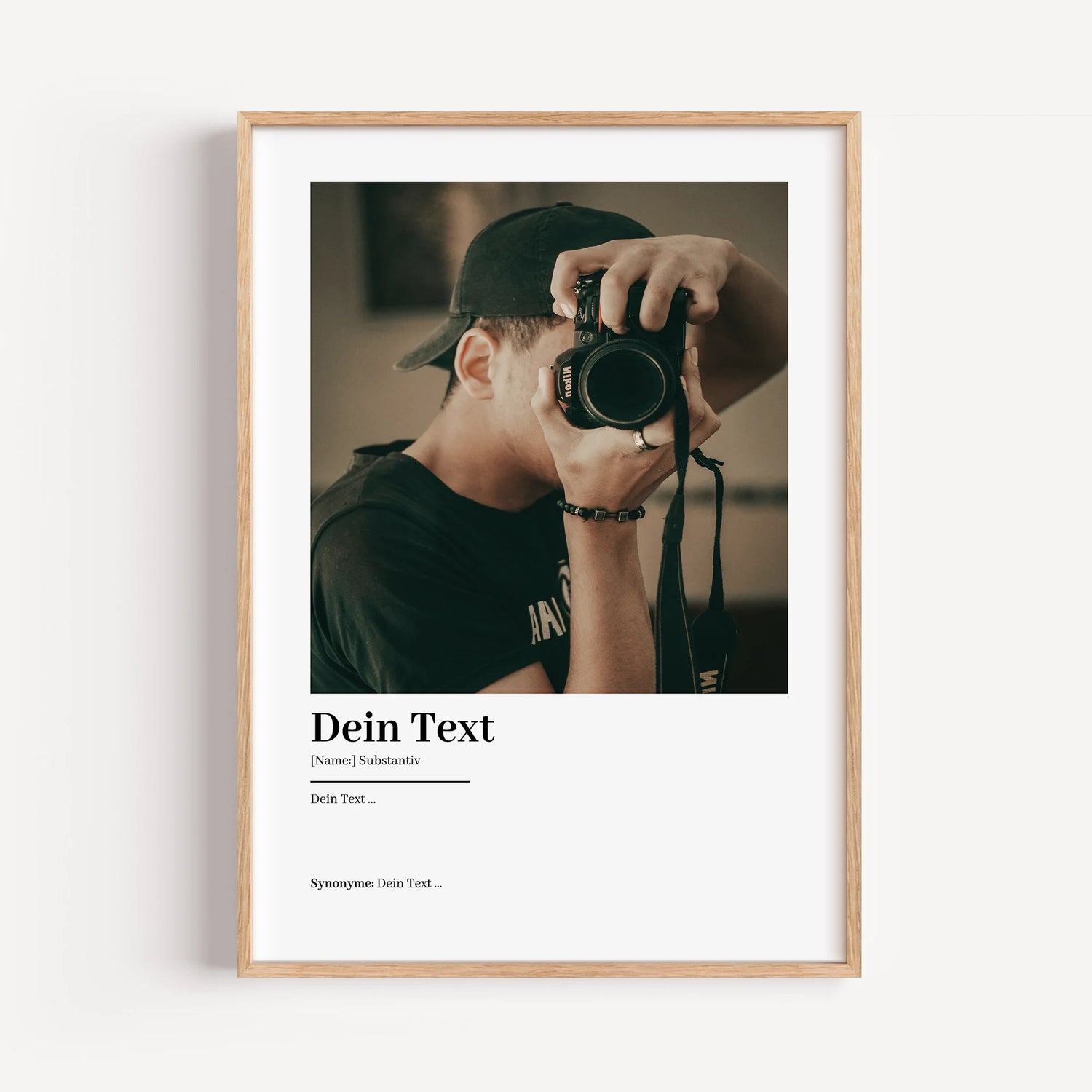 Eigener Text Definition Poster mit Foto