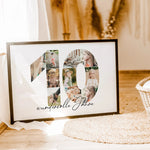 Foto Poster 10 Jahre - Personalisiertes Poster - famprints - Entdecke unser einzigartiges Foto Poster 10, das deine schönsten Erinnerungen auf besondere Weise in Szene setzt. Die große „10“ auf dem Poster kann mit deinen persönlichen Fotos hinterlegt werd