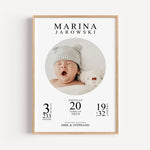 Geburtsposter mit Foto - Personalisiertes Poster - famprints - Entdecke unser einzigartiges Geburtsposter mit Foto, das die schönsten Momente der Geburt deines Kindes für immer festhält. Personalisiere das Poster ganz einfach mit den wichtigsten Geburtsda