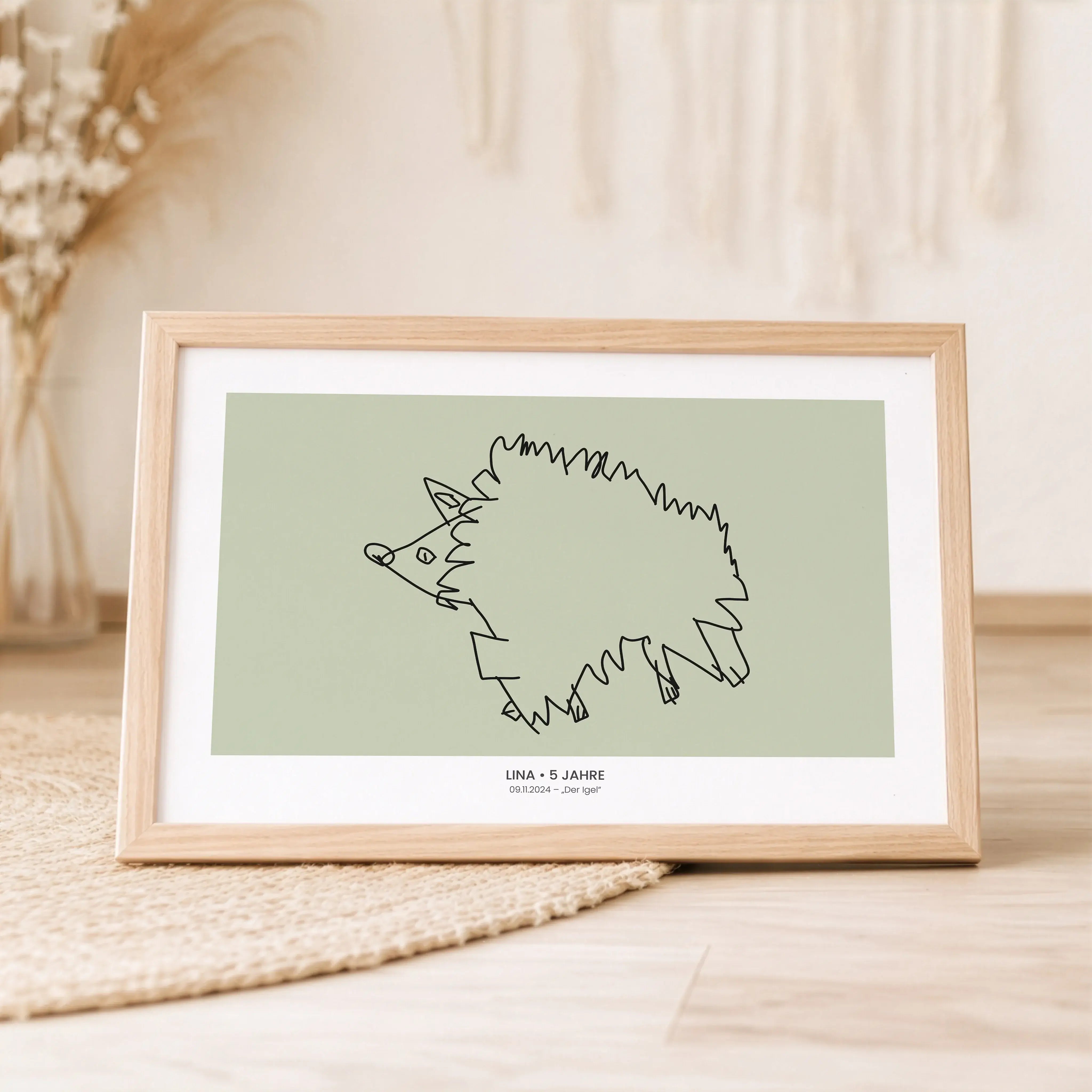 Kinderkunst Poster No2-Personalisiertes Poster-famprints-Das Kinderkunst Poster No2 von famprints macht aus einer einfachen Kinderzeichnung ein persönliches Wandbild mit Bedeutung. Du lädst das gemalte Kunstwerk deines Kindes hoch und wir verwandeln es in
