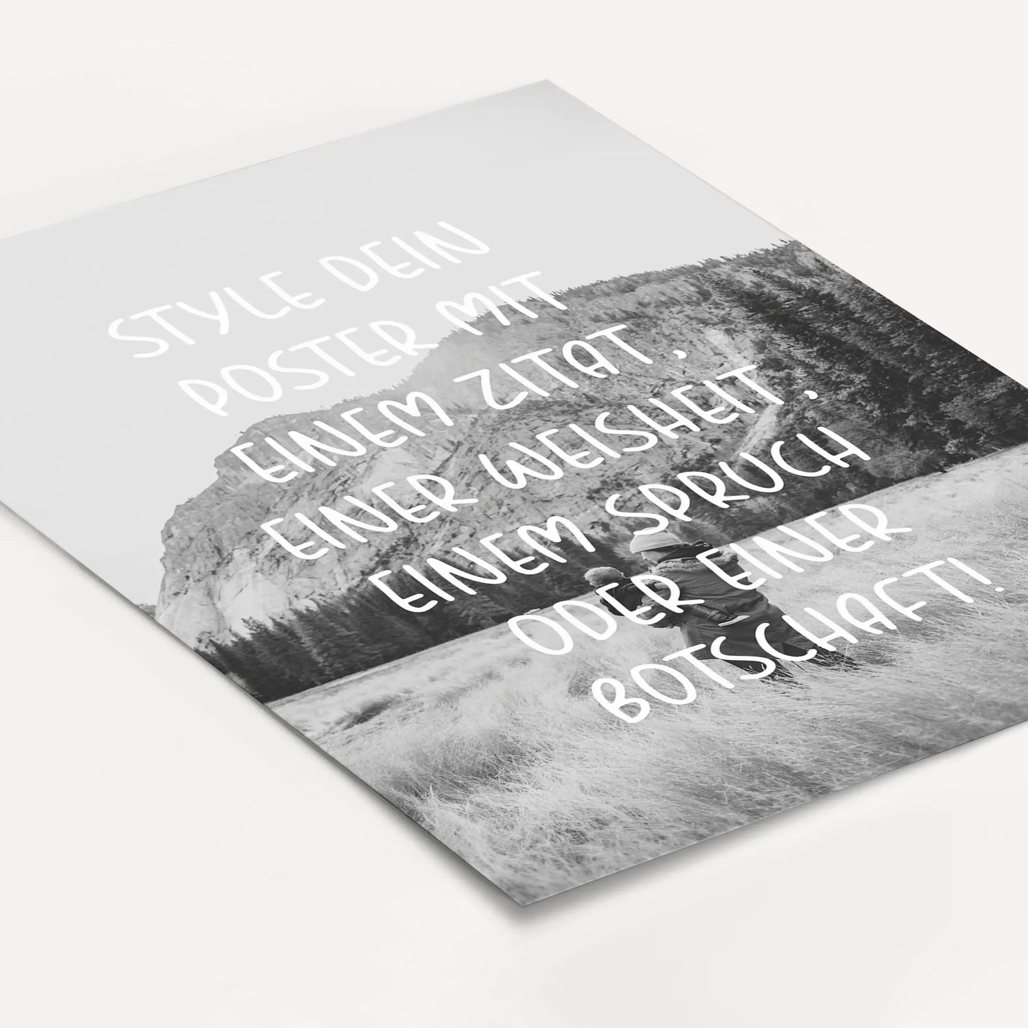 Text Poster mit Foto - Personalisiertes Poster - famprints - Gestalte dein individuelles Text Poster mit Foto – ideal als persönliches Geschenk oder für dein eigenes Zuhause! Wähle deinen eigenen Text, Zitat, Vers oder Spruch und kreiere ein einzigartiges