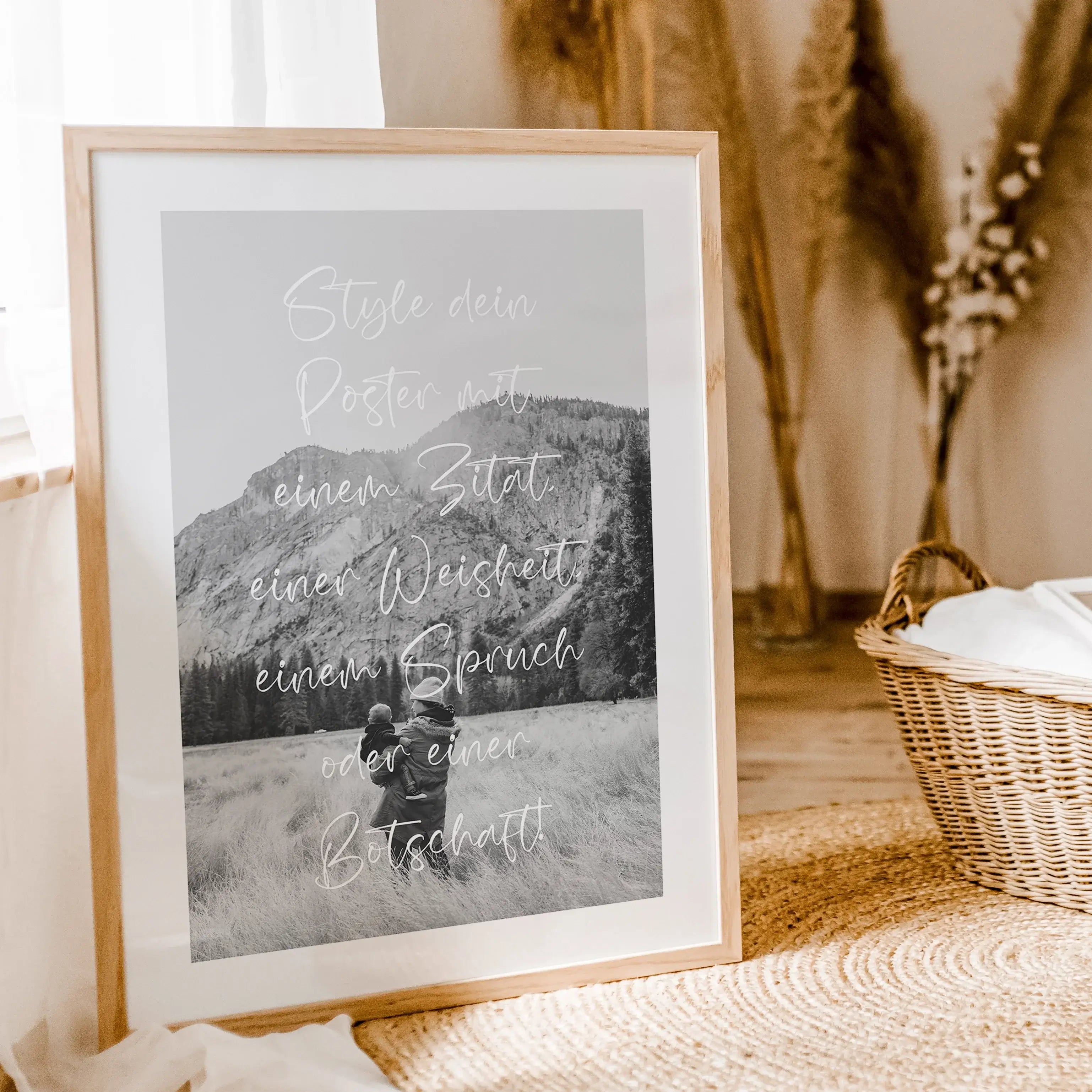 Text Poster mit Foto - Personalisiertes Poster - famprints - Gestalte dein individuelles Text Poster mit Foto – ideal als persönliches Geschenk oder für dein eigenes Zuhause! Wähle deinen eigenen Text, Zitat, Vers oder Spruch und kreiere ein einzigartiges