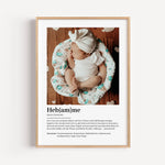 Hebamme Definition Poster mit Foto - Personalisiertes Poster - famprints - Suchst du ein besonderes Geschenk, um deiner Hebamme Danke zu sagen? Unser Hebamme Definition Poster mit Foto ist genau das Richtige! Dieses liebevoll gestaltete Poster zeigt auf e