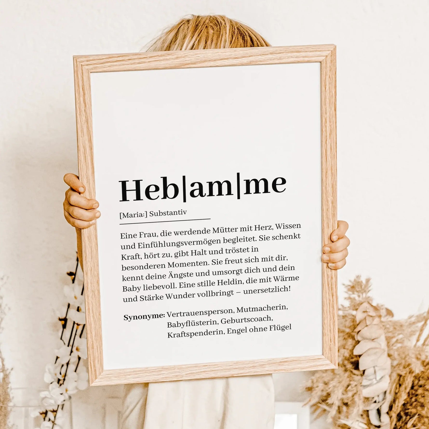 Hebamme Definition Poster - Personalisiertes Poster - famprints - Suchst du nach einem besonderen Geschenk für deine Hebamme? Unser Hebamme Definition Poster ist die perfekte Wahl, um Danke zu sagen und deine Wertschätzung auf liebevolle Weise auszudrücke