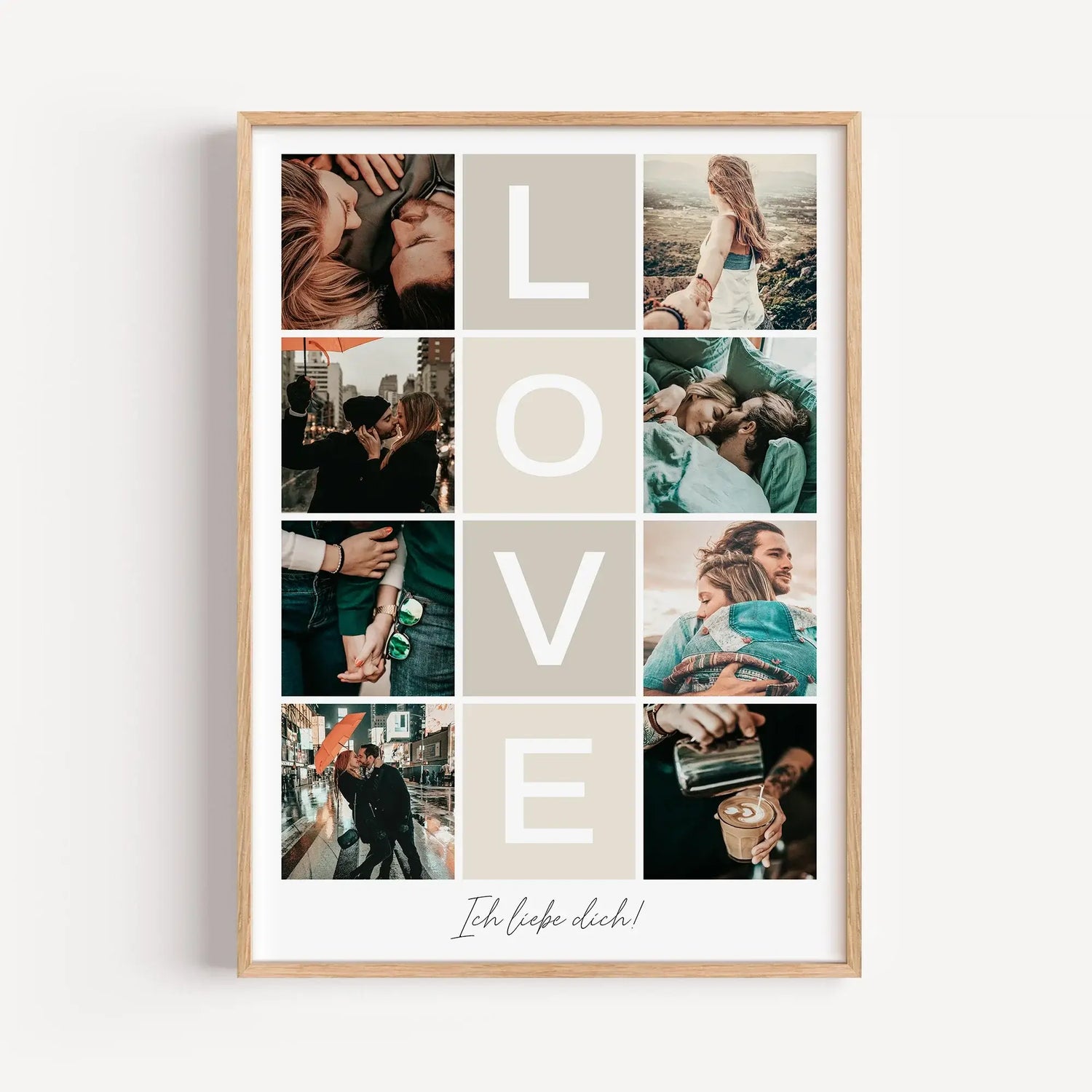 Love Fotocollage - Personalisiertes Poster - famprints - Entdecke die Love Fotocollage – das perfekte personalisierte Geschenk für deinen Partner oder deine Partnerin! Mit der Love Fotocollage kannst du eure schönsten gemeinsamen Momente in einer liebevol