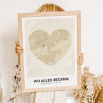 Stadtkarte Poster Herz modern - Personalisiertes Poster - famprints - Entdecke unser Stadtkarte Poster Herz modern – das perfekte personalisierte Geschenk für eure besonderen Momente! Gestalte dein Poster individuell mit der Stadtkarte deines Lieblingsort