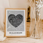 Stadtkarte Poster Herz modern - Personalisiertes Poster - famprints - Entdecke unser Stadtkarte Poster Herz modern – das perfekte personalisierte Geschenk für eure besonderen Momente! Gestalte dein Poster individuell mit der Stadtkarte deines Lieblingsort