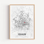 Stadtkarte Poster Haus Halo - Personalisiertes Poster - famprints - Entdecke das Stadtkarte Poster Haus Halo – dein persönliches Kunstwerk für die eigenen vier Wände! Dieses einzigartige Poster lässt sich individuell mit der Stadtkarte deines Lieblingsort