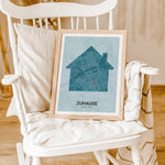 Stadtkarte Poster Haus Halo - Personalisiertes Poster - famprints - Entdecke das Stadtkarte Poster Haus Halo – dein persönliches Kunstwerk für die eigenen vier Wände! Dieses einzigartige Poster lässt sich individuell mit der Stadtkarte deines Lieblingsort