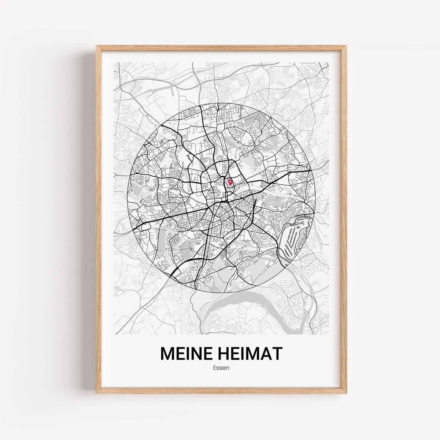 Stadtkarte Poster Circle modern - Personalisiertes Poster - famprints - Entdecke das Stadtkarte Poster Circle modern – dein personalisiertes Kunstwerk mit dem besonderen Extra! Gestalte dein Poster individuell mit der Stadtkarte deines Lieblingsortes und