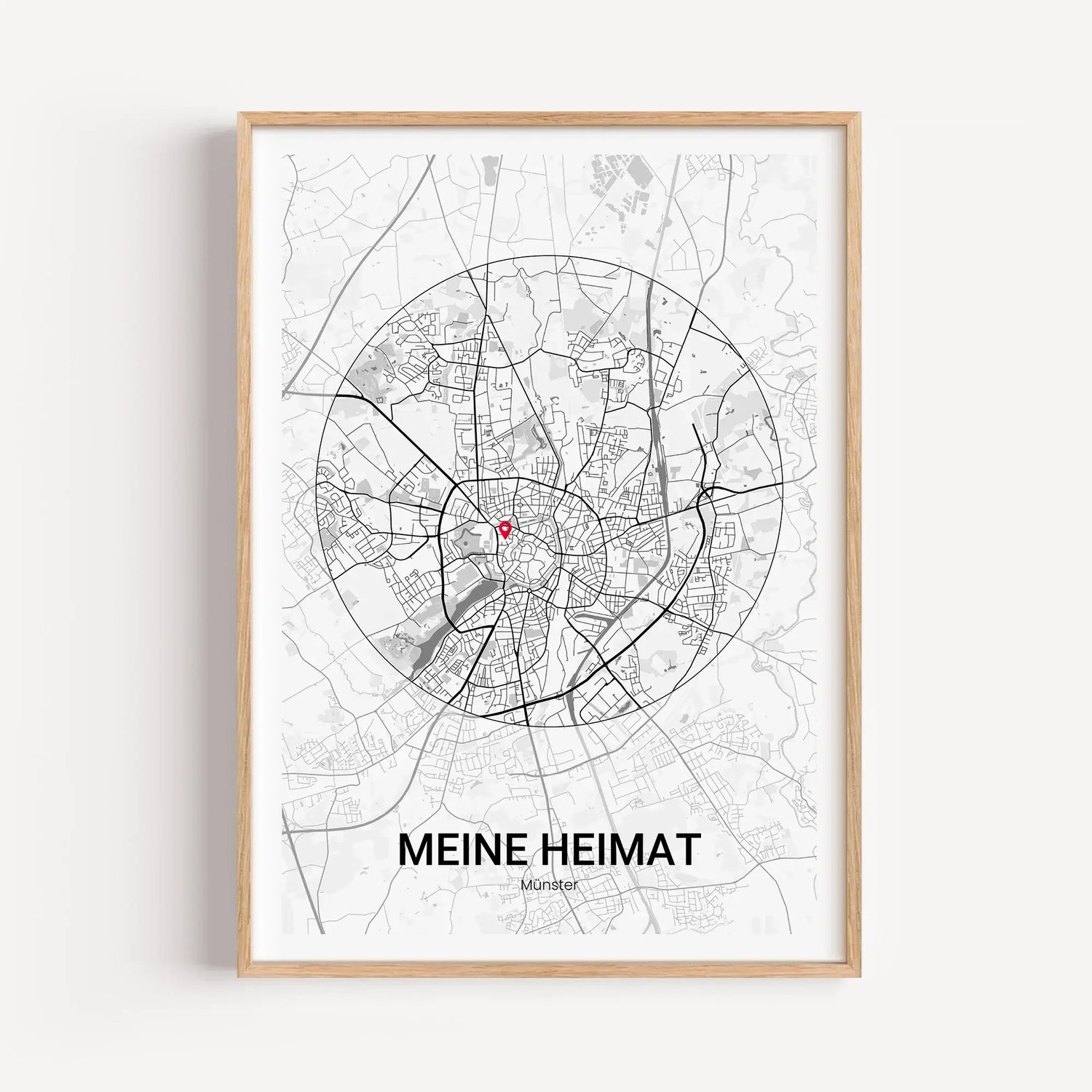 Stadtkarte Poster Circle Halo - Personalisiertes Poster - famprints - Entdecke dein persönliches Stadtkarte Poster Circle Halo – das perfekte Geschenk für alle, die oft an ihren Lieblingsort denken oder ihn vermissen. Gestalte das Poster mit der Stadtkart