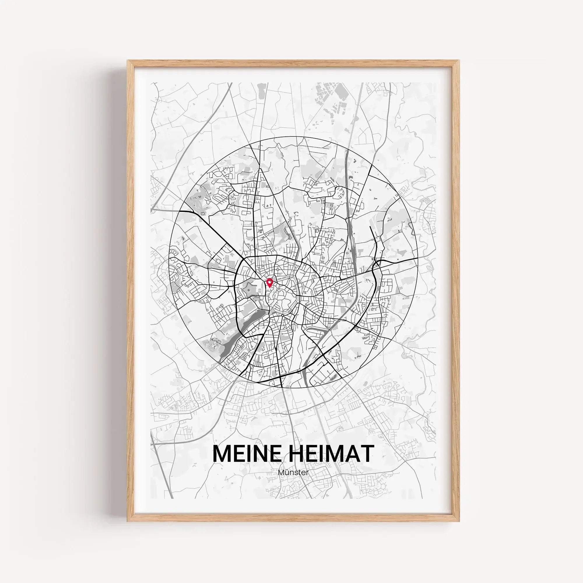 Stadtkarte Poster Circle Halo - Personalisiertes Poster - famprints - Entdecke dein persönliches Stadtkarte Poster Circle Halo – das perfekte Geschenk für alle, die oft an ihren Lieblingsort denken oder ihn vermissen. Gestalte das Poster mit der Stadtkart