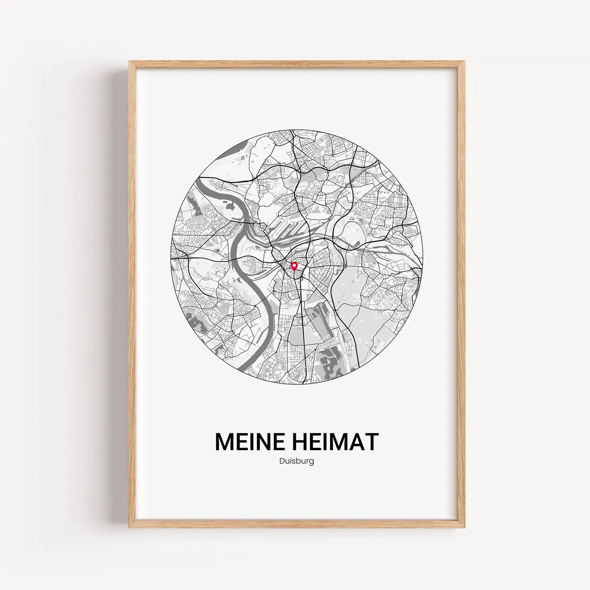 Stadtkarte Poster Circle-Personalisiertes Poster-famprints-Das Stadtkarte Poster Circle macht aus einem Ort eine persönliche Erinnerung. Du gestaltest einen runden Stadtplan genau nach deinen Vorstellungen und hältst einen Platz fest, der für dich Bedeutu