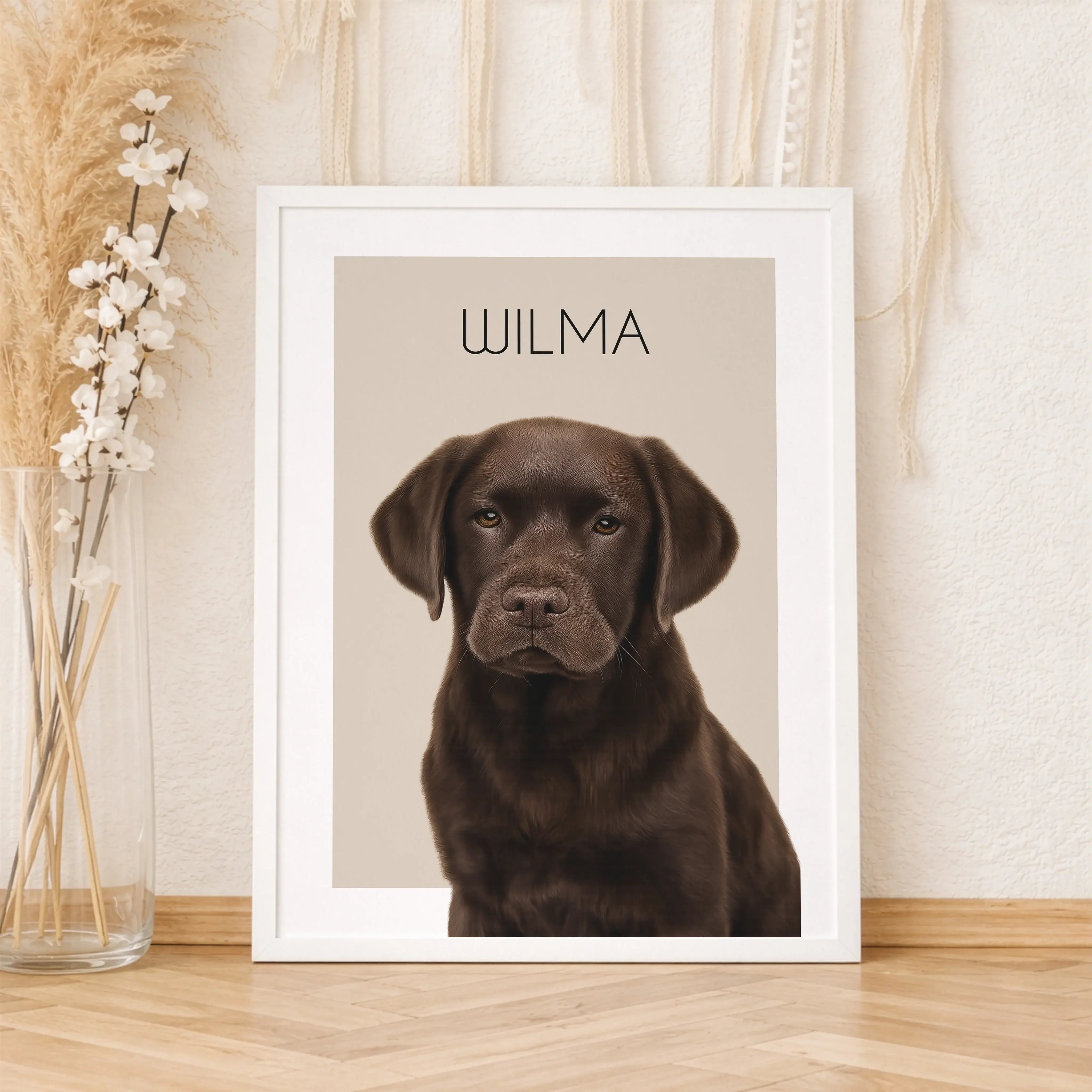 Haustier Poster-Personalisiertes Poster-famprints-Haustier Poster von famprints verwandelt dein Lieblingsfoto in ein individuelles Kunstwerk für dein Zuhause. Du lädst einfach das Portrait deines Hundes, deiner Katze oder deines Pferdes hoch und unser Kon