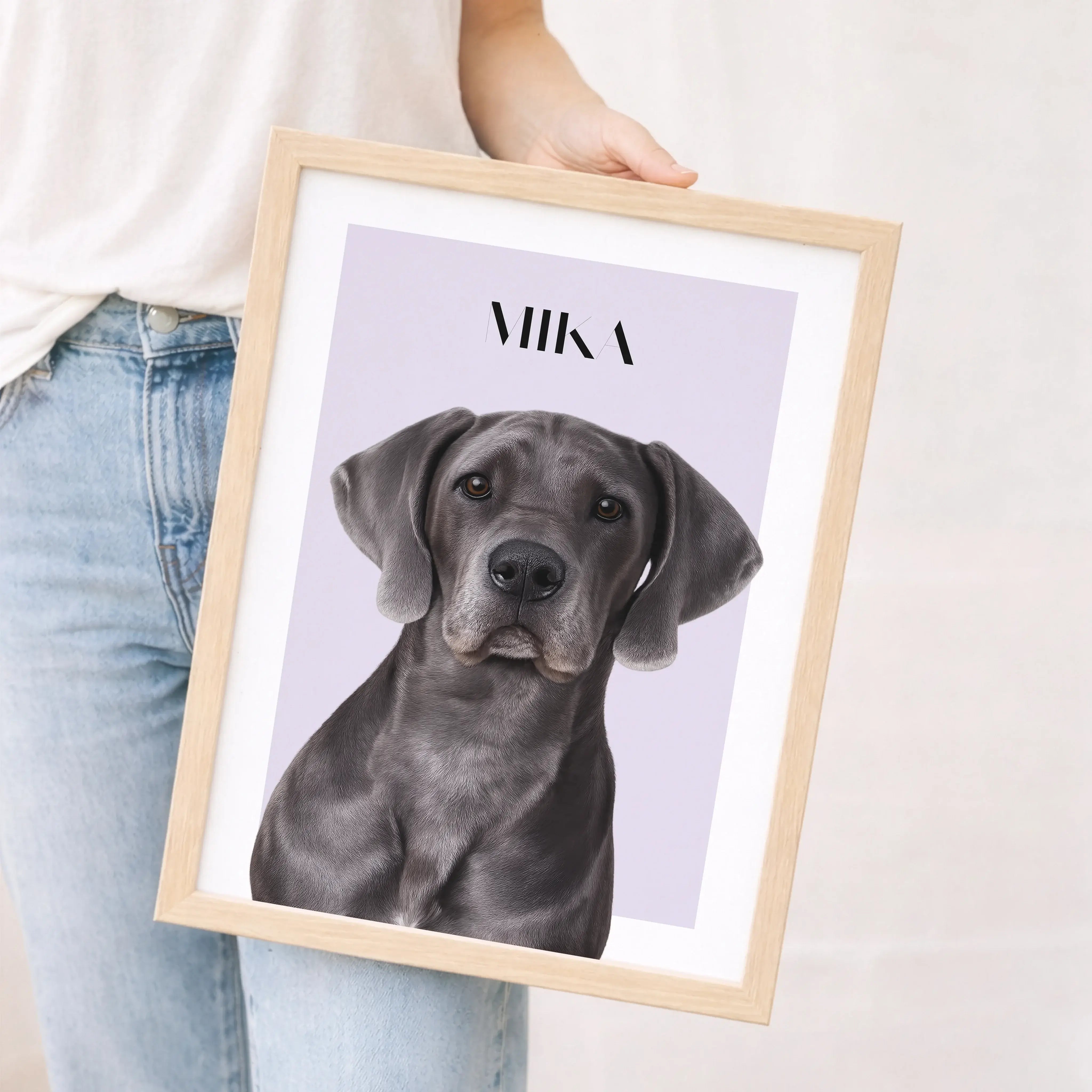 Haustier Poster-Personalisiertes Poster-famprints-Haustier Poster von famprints verwandelt dein Lieblingsfoto in ein individuelles Kunstwerk für dein Zuhause. Du lädst einfach das Portrait deines Hundes, deiner Katze oder deines Pferdes hoch und unser Kon