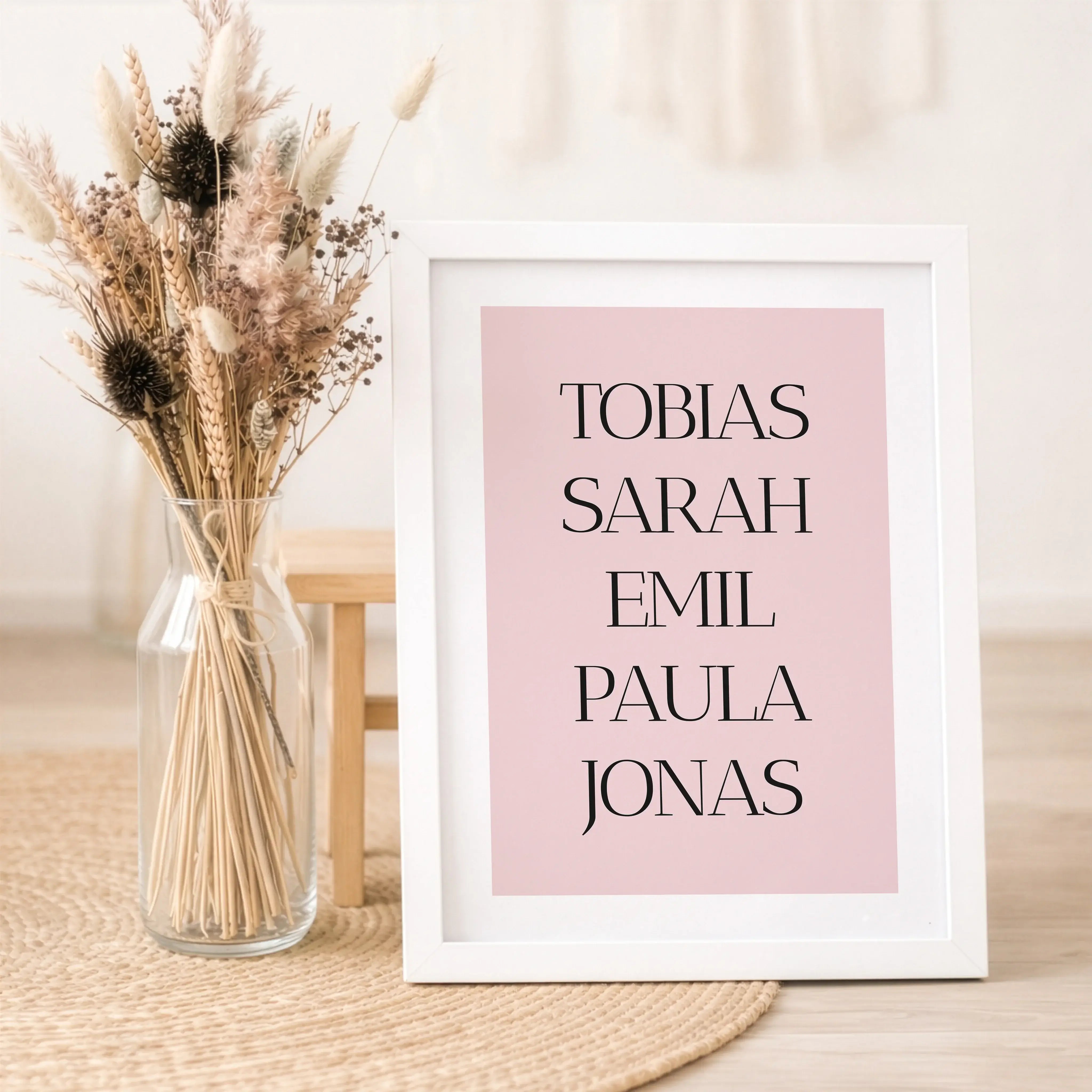 Namensposter Familie-Personalisiertes Poster-famprints-Ein Namensposter Familie macht aus Namen mehr als nur Worte. Es erzählt eure Geschichte und zeigt auf einen Blick, wer zusammengehört. Ob Eltern, Kinder oder alle Generationen unter einem Dach, dieses