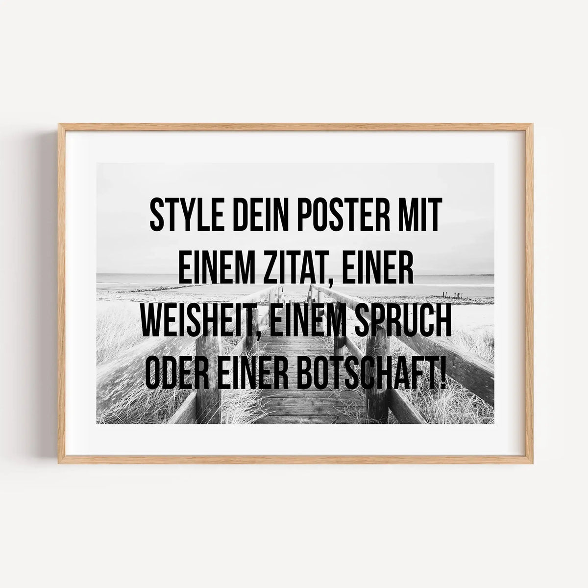 Text Poster mit Foto - Querformat-Personalisiertes Poster-famprints