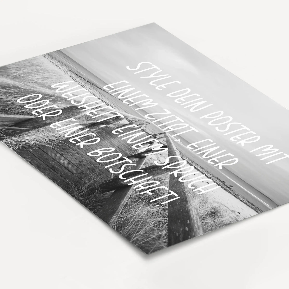 Text Poster mit Foto - Querformat-Personalisiertes Poster-famprints