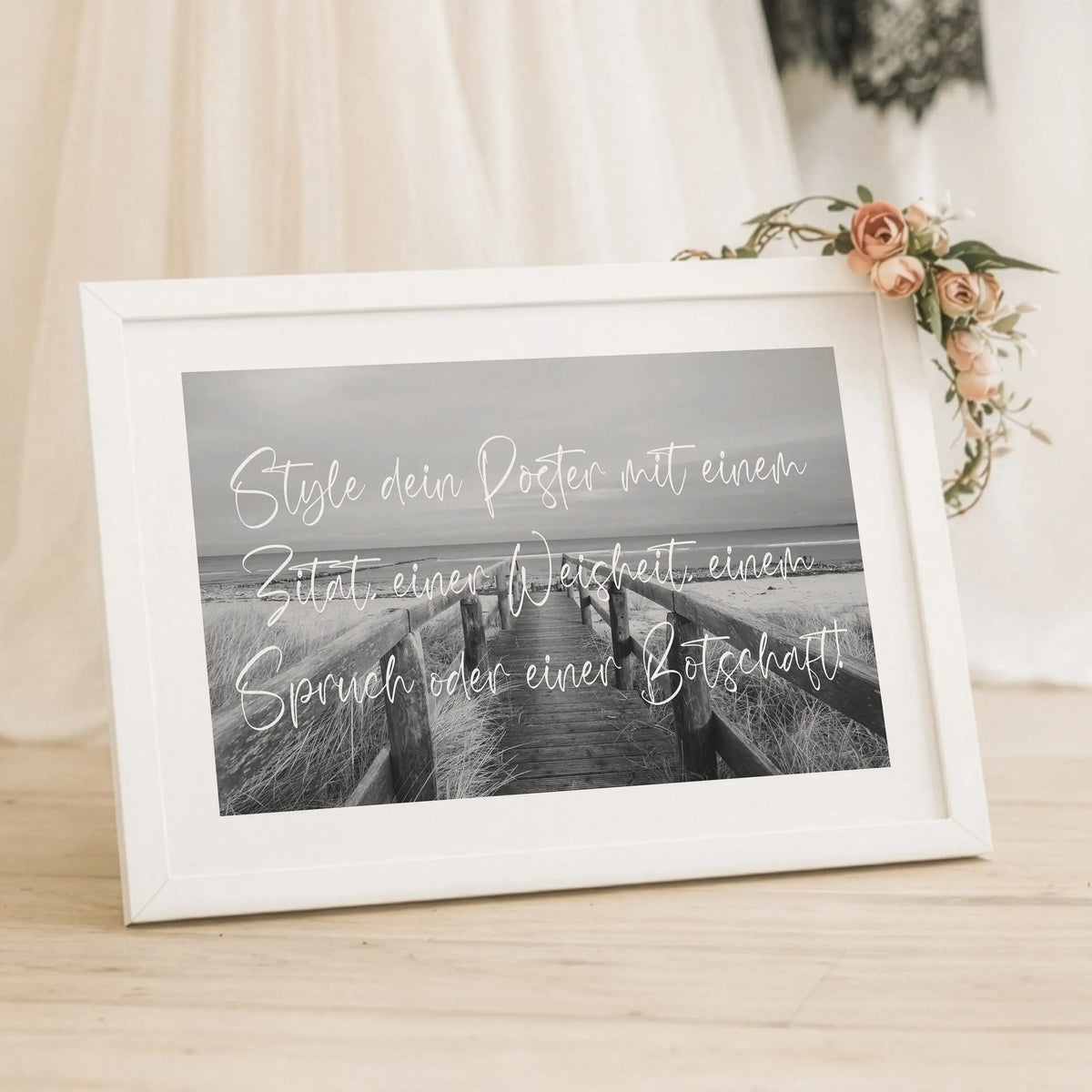 Text Poster mit Foto - Querformat-Personalisiertes Poster-famprints
