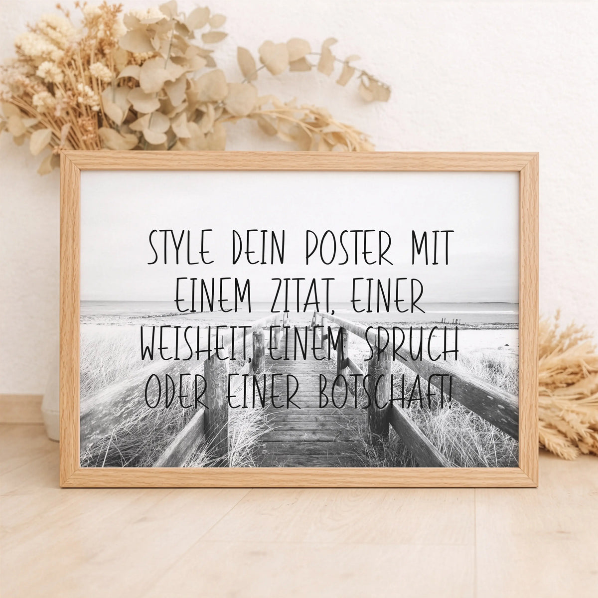 Text Poster mit Foto - Querformat-Personalisiertes Poster-famprints