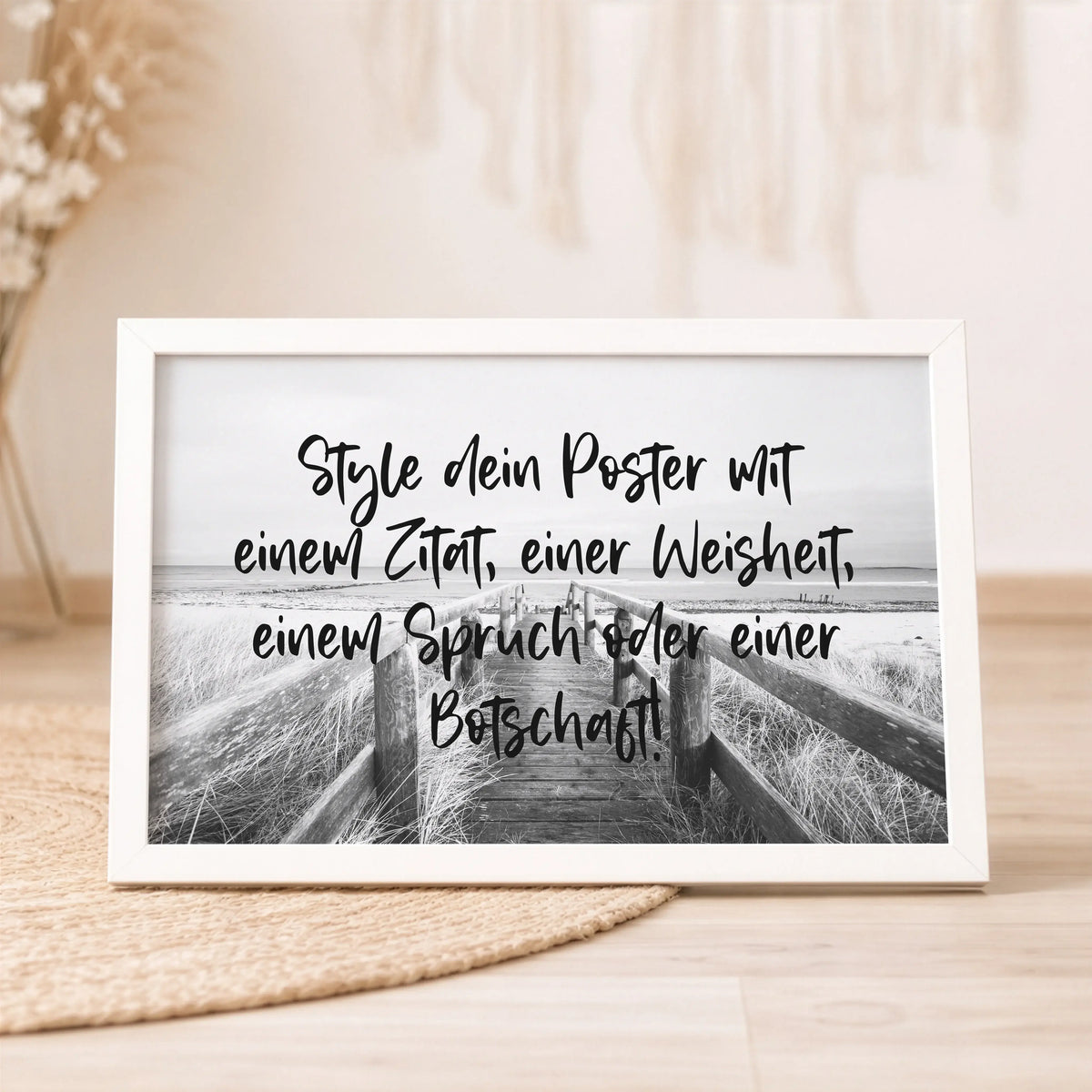 Text Poster mit Foto - Querformat-Personalisiertes Poster-famprints