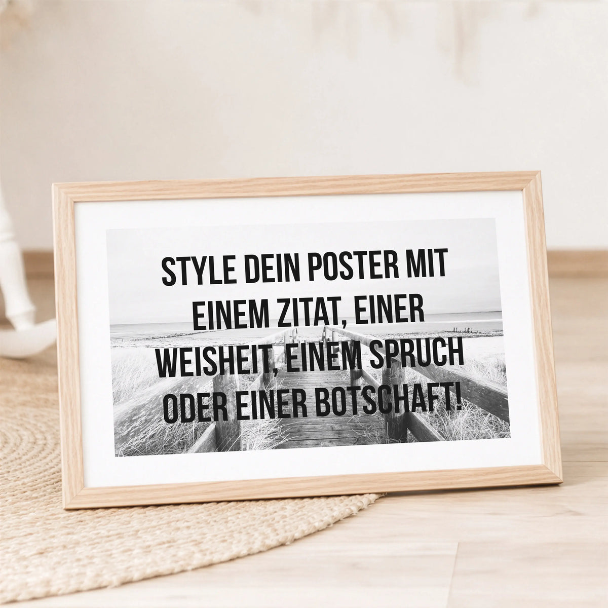 Text Poster mit Foto - Querformat-Personalisiertes Poster-famprints