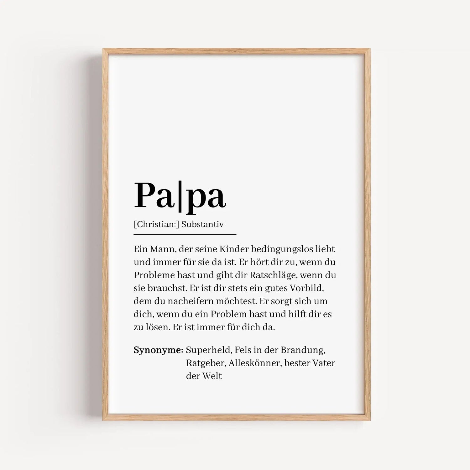 Papa Definition Poster-famprints-Personalisiertes Poster-Auf dem Papa Definition Poster findest du unsere Interpretation von einem Vater. Stell dir vor, du überraschst deinen Papa mit dieser persönlichen Geschenkidee. Sobald er die ersten Textzeilen liest