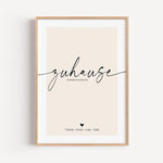 Poster Zuhause No2-famprints-Personalisiertes Poster-Jeder von uns möchte sein Zuhause so gestalten, dass es unseren Bedürfnissen und Wünschen entspricht. Ein Ort der Ruhe und des Friedens. Ein Ort an dem wir uns wohlfühlen. Doch was ist eigentlich das Wi