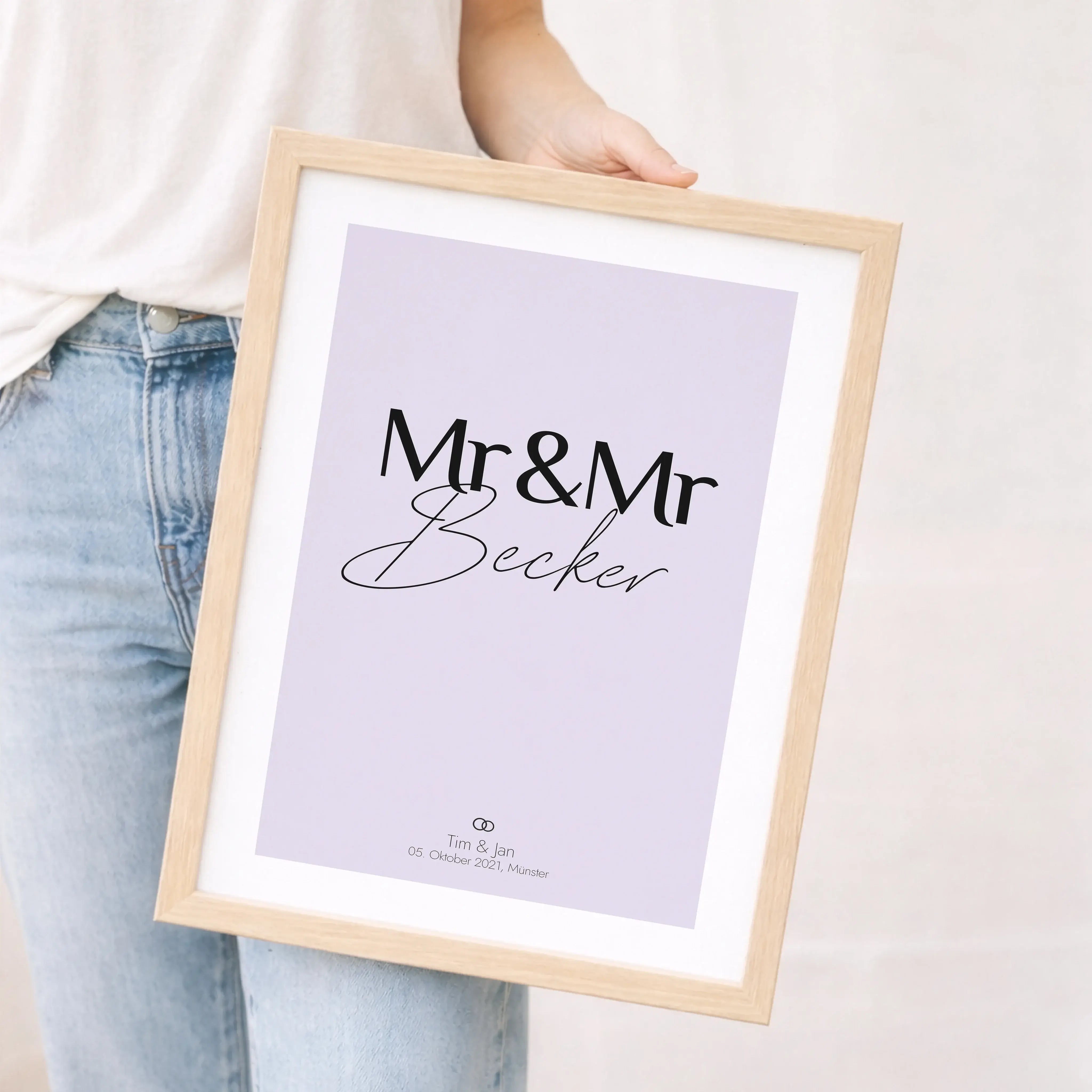 Paar Poster Mr & Mr-Personalisiertes Poster-famprints-Das Paar Poster Mr & Mr von famprints ist eine stilvolle Möglichkeit, eure Liebe sichtbar zu machen und besondere Momente festzuhalten. Ob zur Hochzeit, zur Verlobung, zum Jahrestag oder als persönlich