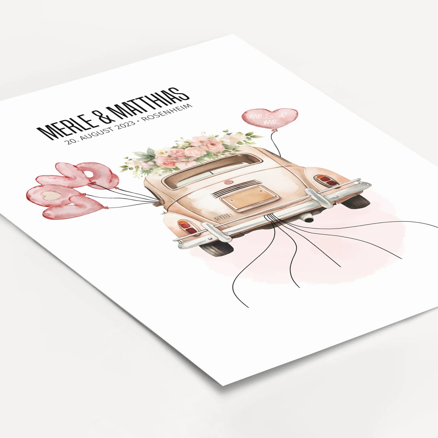 Geldgeschenk Poster Hochzeit-famprints-Personalisiertes Poster-Entdecke das einzigartige Geldgeschenk Poster Hochzeit! Mit diesem perfekten Poster zur Hochzeit kannst du auf kreative Weise Geldscheine verschenken. Befestige sie einfach an den Enden der "S