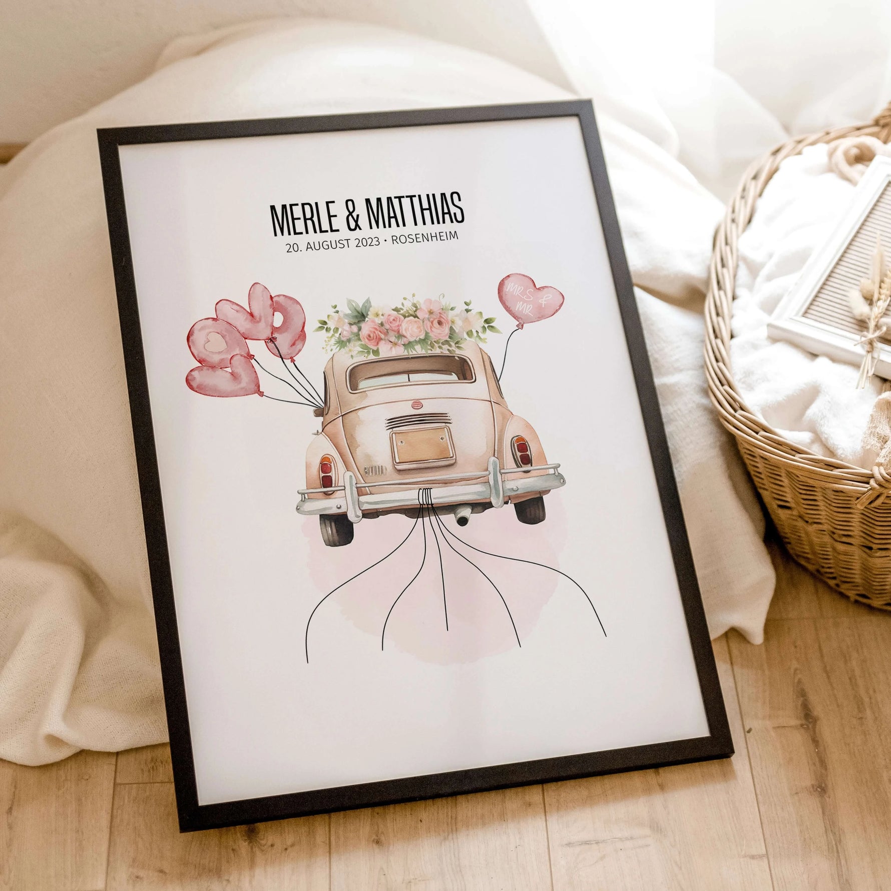 Geldgeschenk Poster Hochzeit-famprints-Personalisiertes Poster-Entdecke das einzigartige Geldgeschenk Poster Hochzeit! Mit diesem perfekten Poster zur Hochzeit kannst du auf kreative Weise Geldscheine verschenken. Befestige sie einfach an den Enden der "S