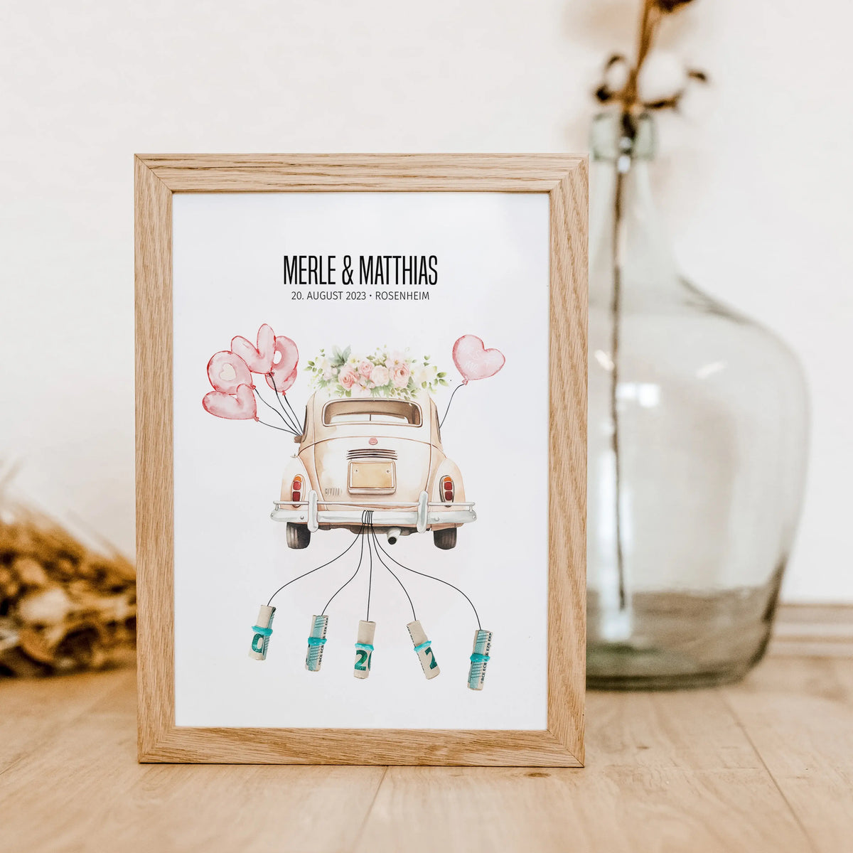 Geldgeschenk Poster Hochzeit gestalten | famprints