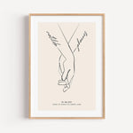 Poster 'Hand in Hand'-famprints-Personalisiertes Poster-Entdecke das einzigartige Hochzeitsposter 'Hand in Hand'! Personalisierbar mit den Vornamen des Brautpaars, ist dieses Poster das ideale Geschenk für frisch vermählte Paare. Gestalte es ganz einfach
