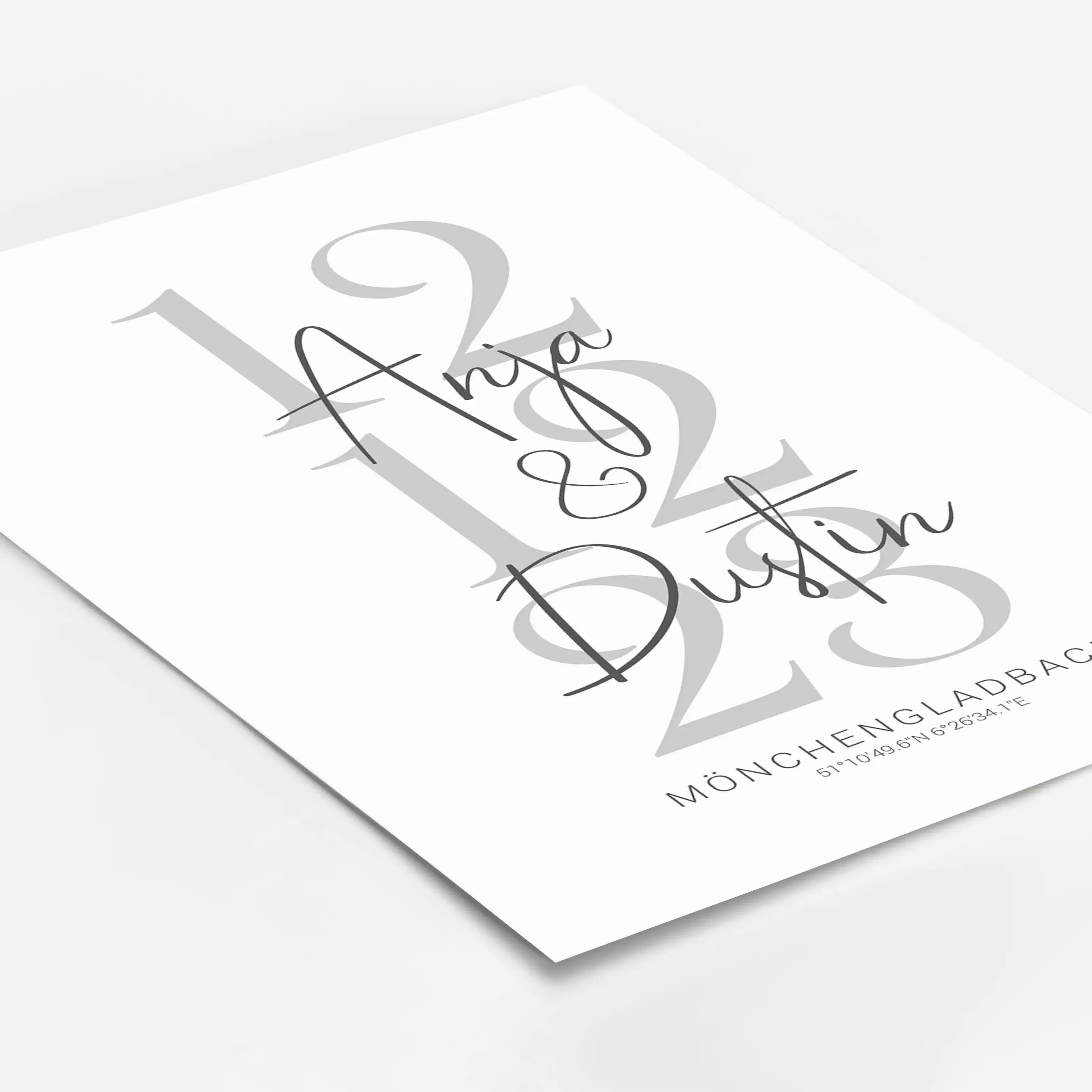 Datum Poster Koordinaten-famprints-Personalisiertes Poster-Entdecke das einzigartige Datum Poster Koordinaten! Personalisiere dieses besondere Poster mit dem Datum, den Namen, dem Ort und den Koordinaten, die für dich eine besondere Bedeutung haben. Egal