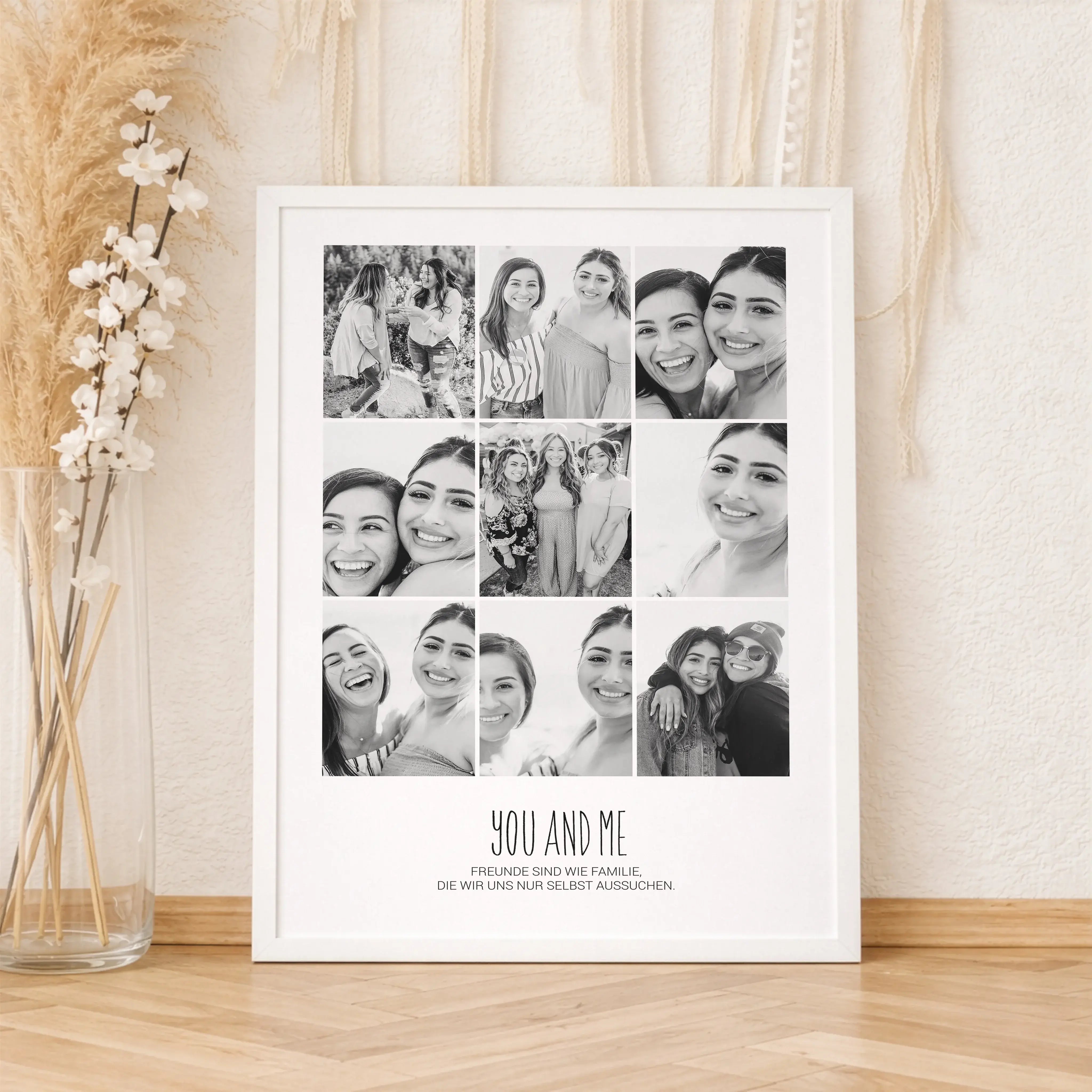 You and me Foto Poster-Personalisiertes Poster-famprints-Das You and me Foto Poster von famprints ist eine persönliche Art, gemeinsame Erinnerungen sichtbar zu machen. Neun Fotos werden in einem harmonischen Raster zu einem modernen Fotoposter kombiniert