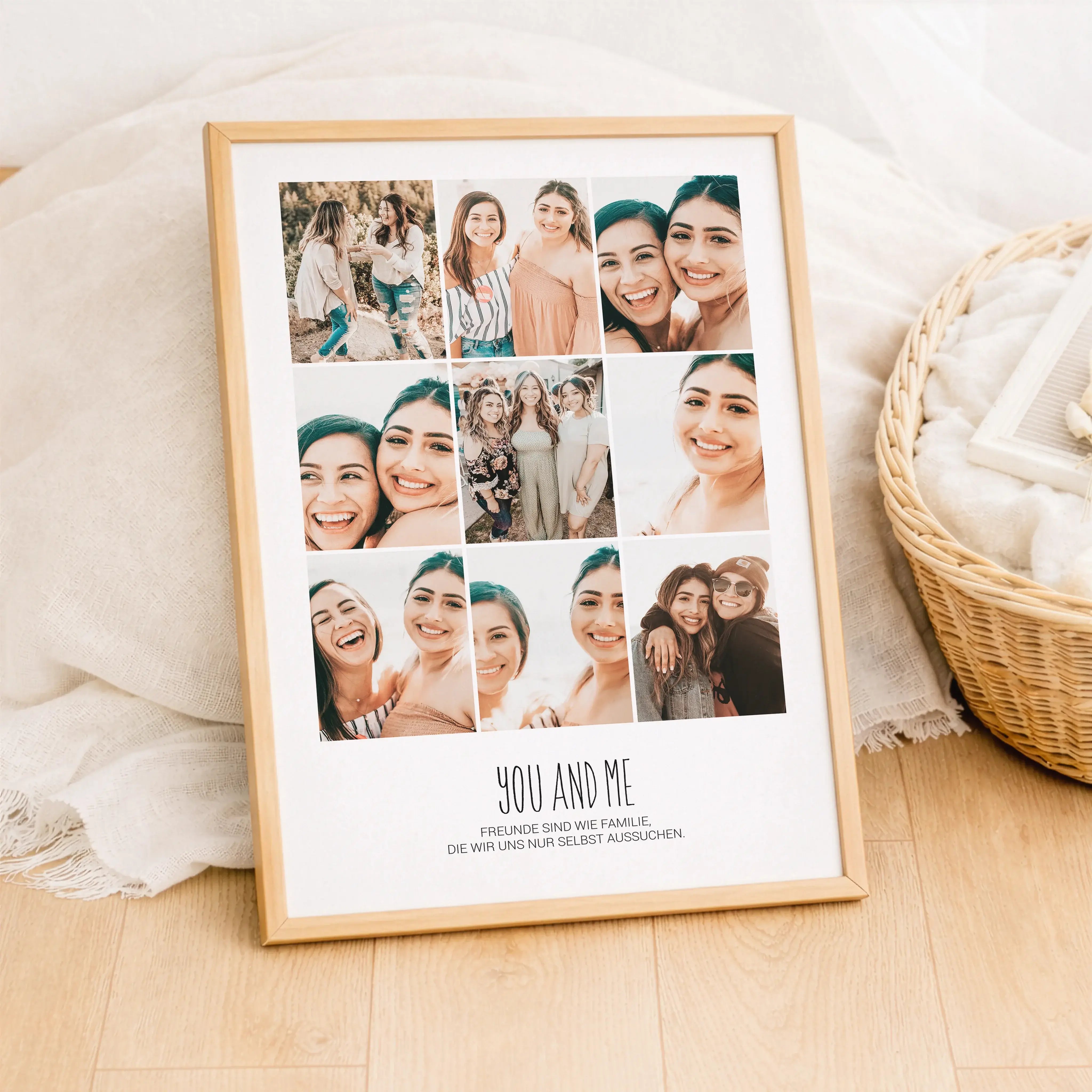 You and me Foto Poster-Personalisiertes Poster-famprints-Das You and me Foto Poster von famprints ist eine persönliche Art, gemeinsame Erinnerungen sichtbar zu machen. Neun Fotos werden in einem harmonischen Raster zu einem modernen Fotoposter kombiniert