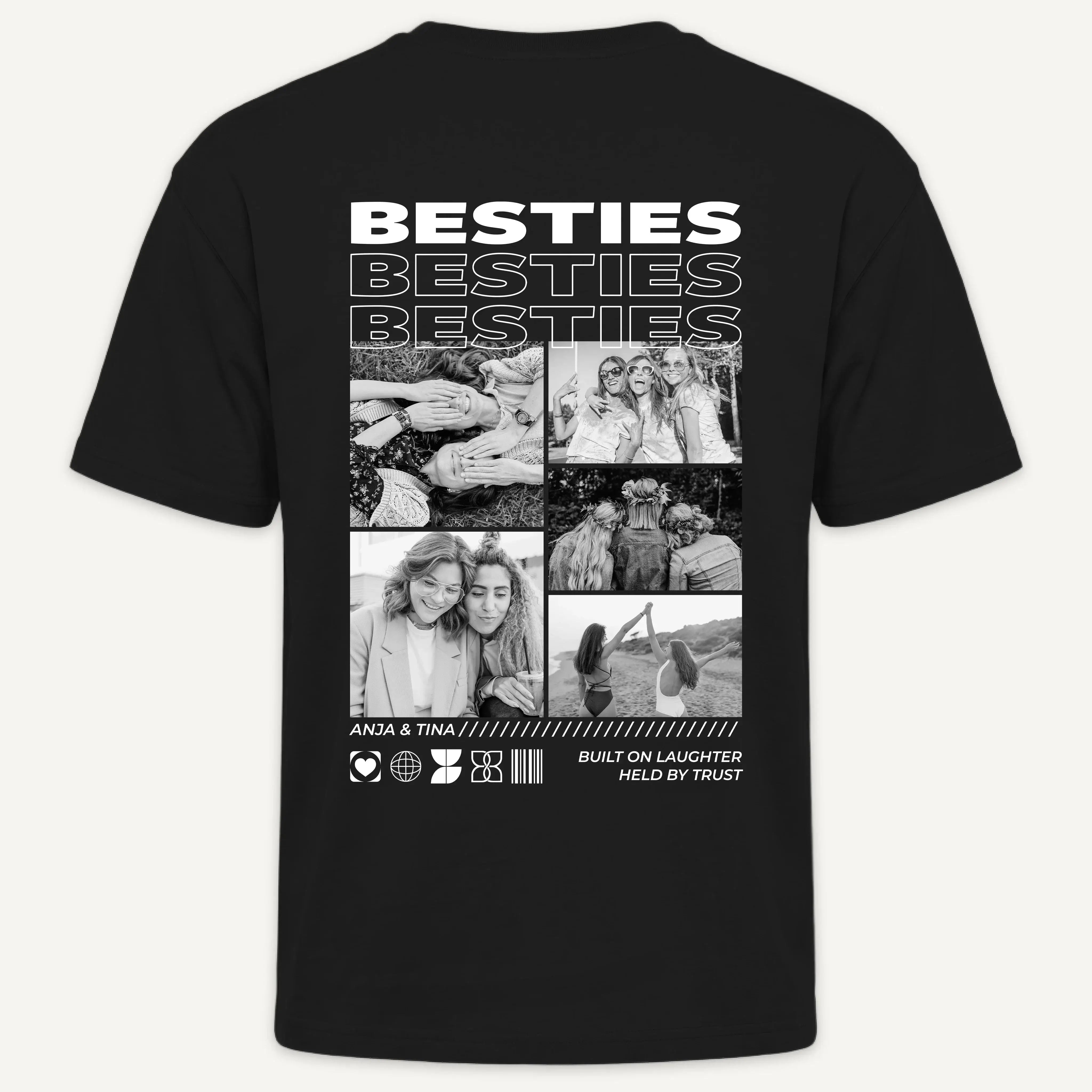 T-Shirt - Personalisiertes T-Shirt BESTIES - personalisiert