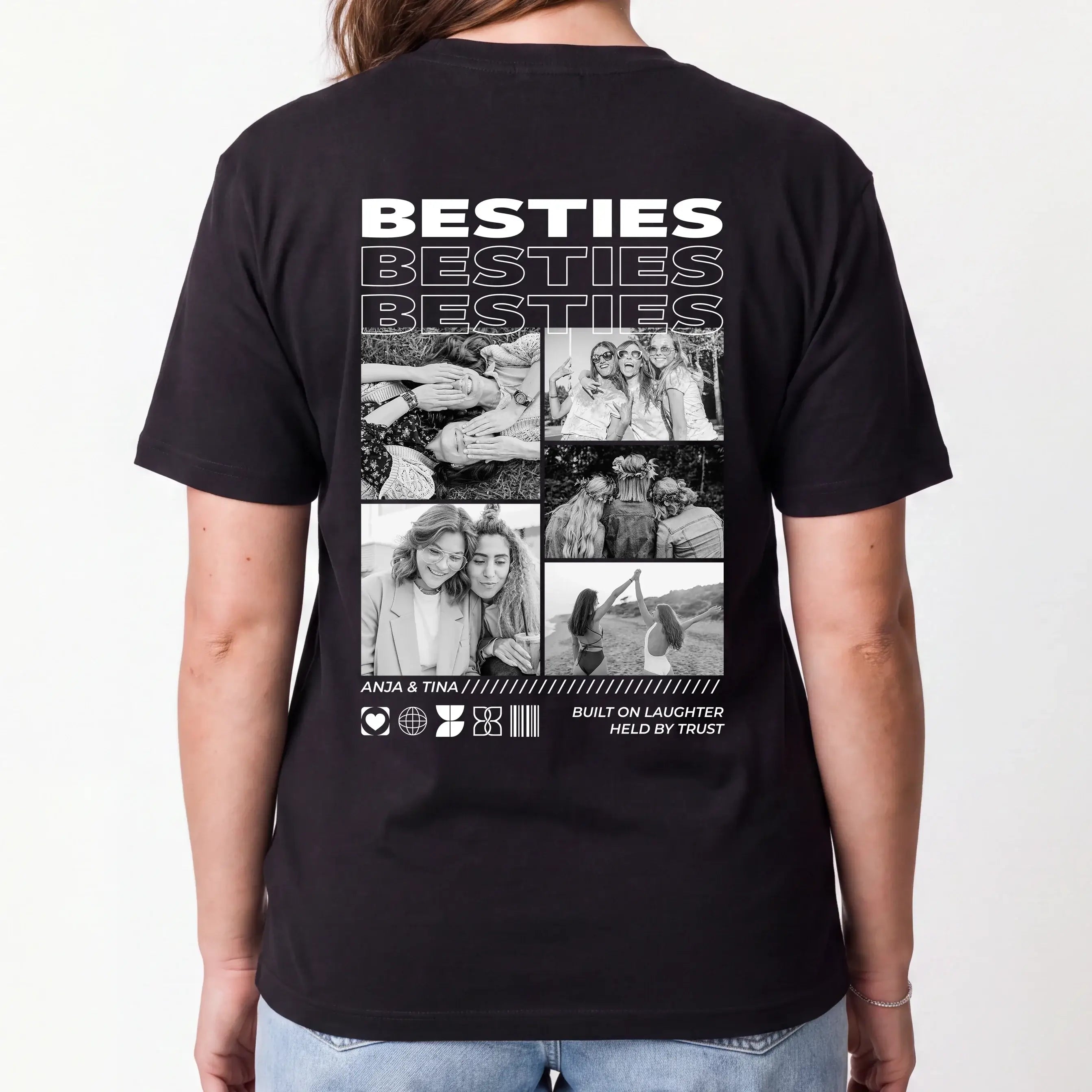 T-Shirt - Personalisiertes T-Shirt BESTIES - personalisiert