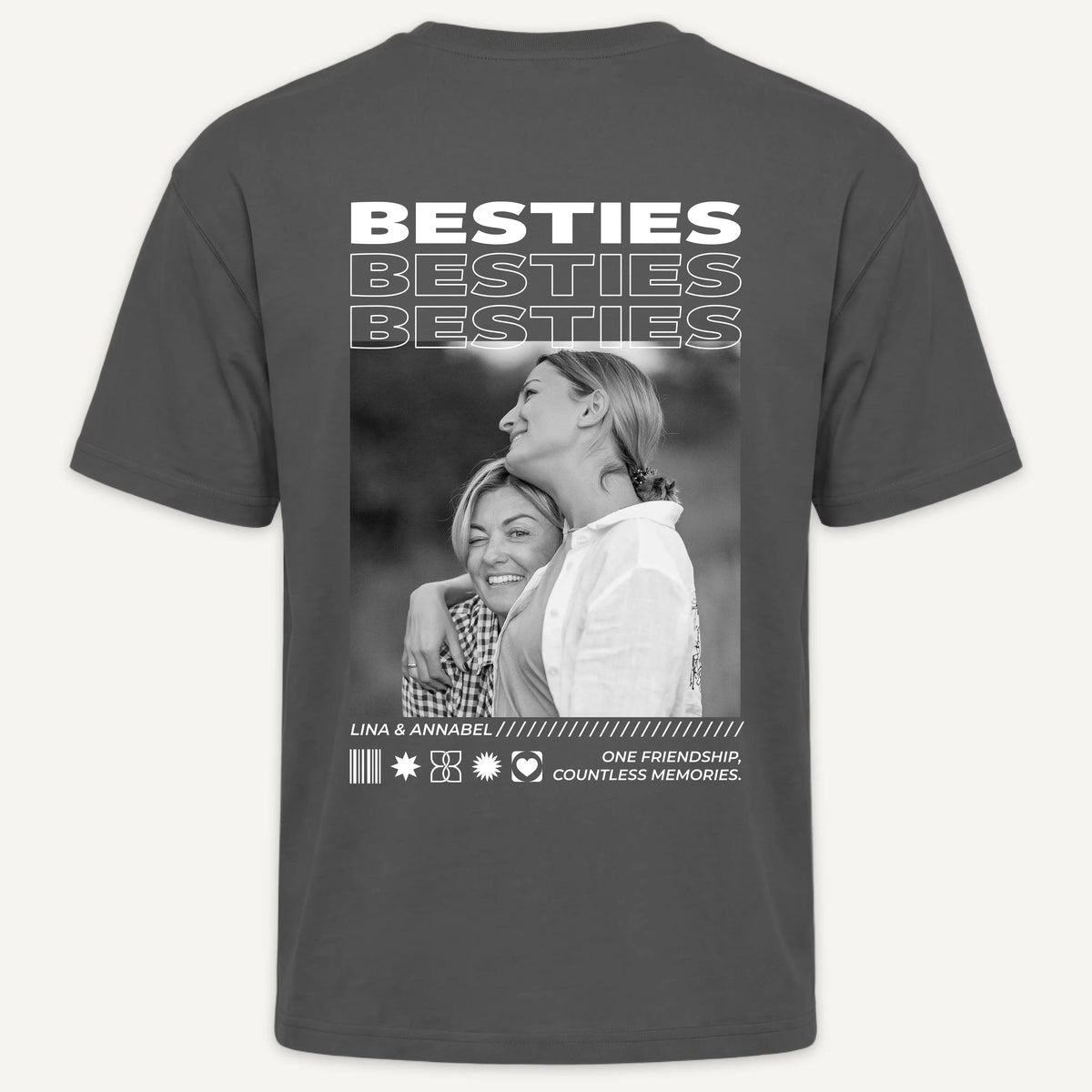 T-Shirt - Personalisiertes T-Shirt BESTIES - personalisiert