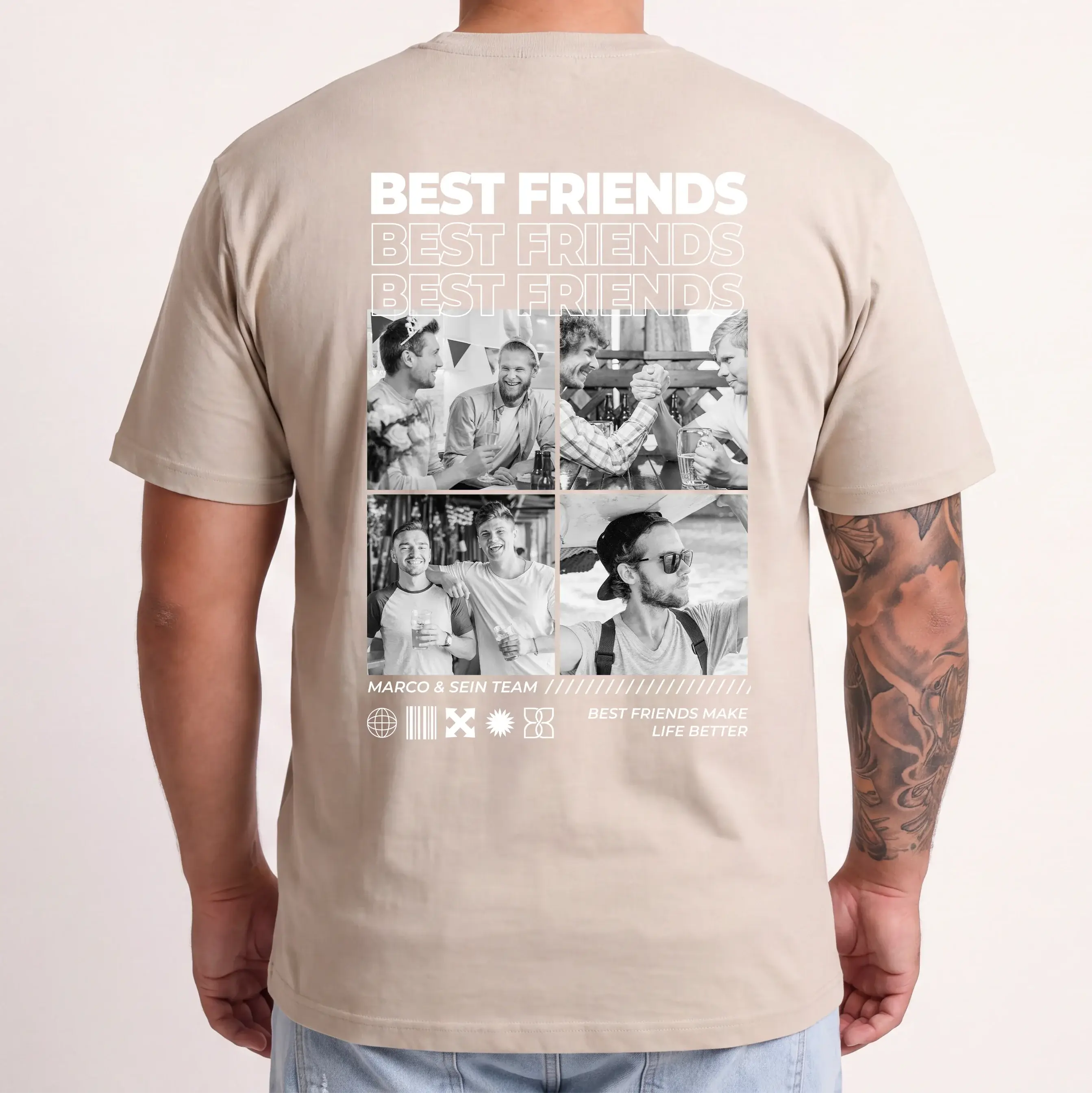 T-Shirt - Personalisiertes T-Shirt BEST FRIENDS - personalisiert