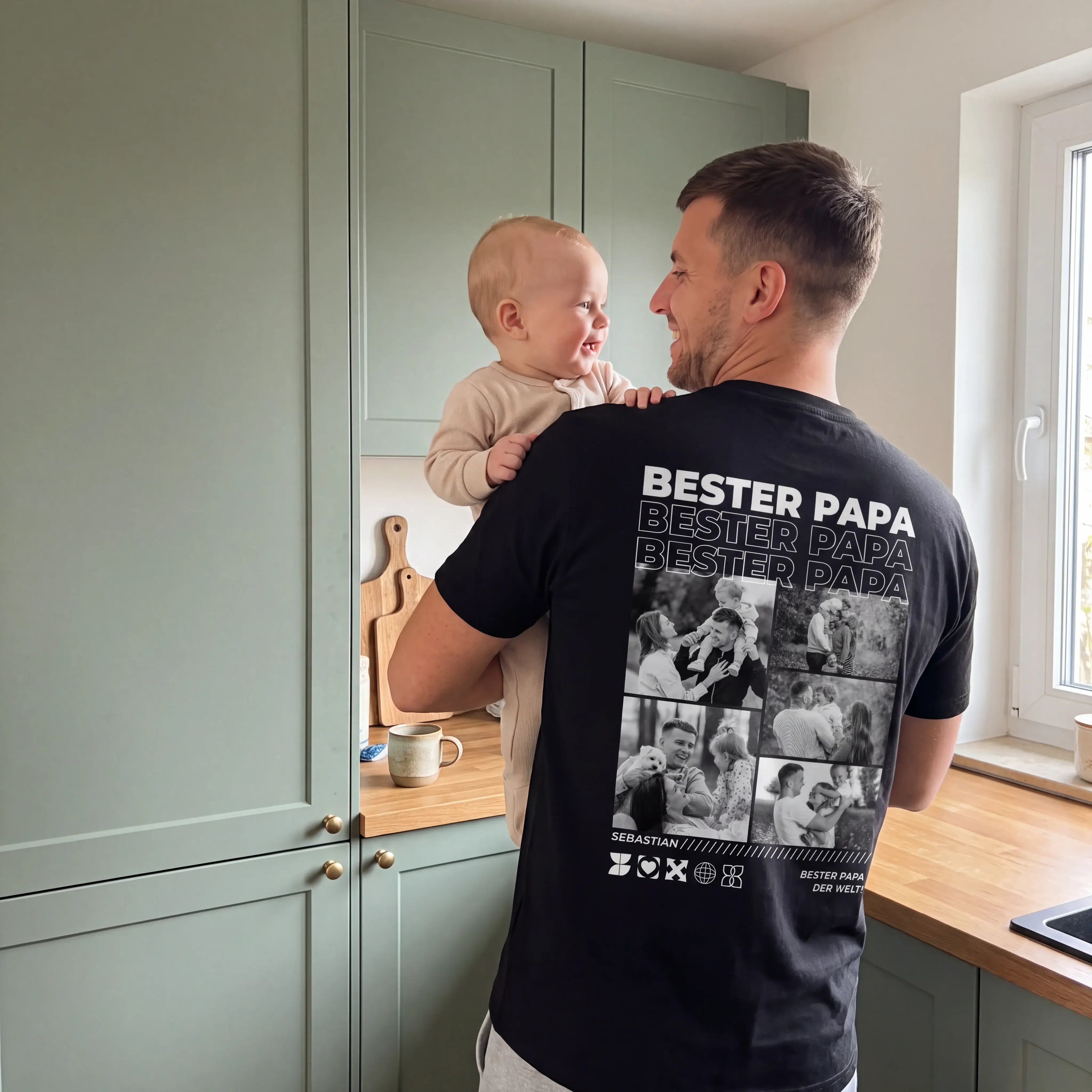 T-Shirt - Personalisiertes T-Shirt BESTER PAPA - personalisiert