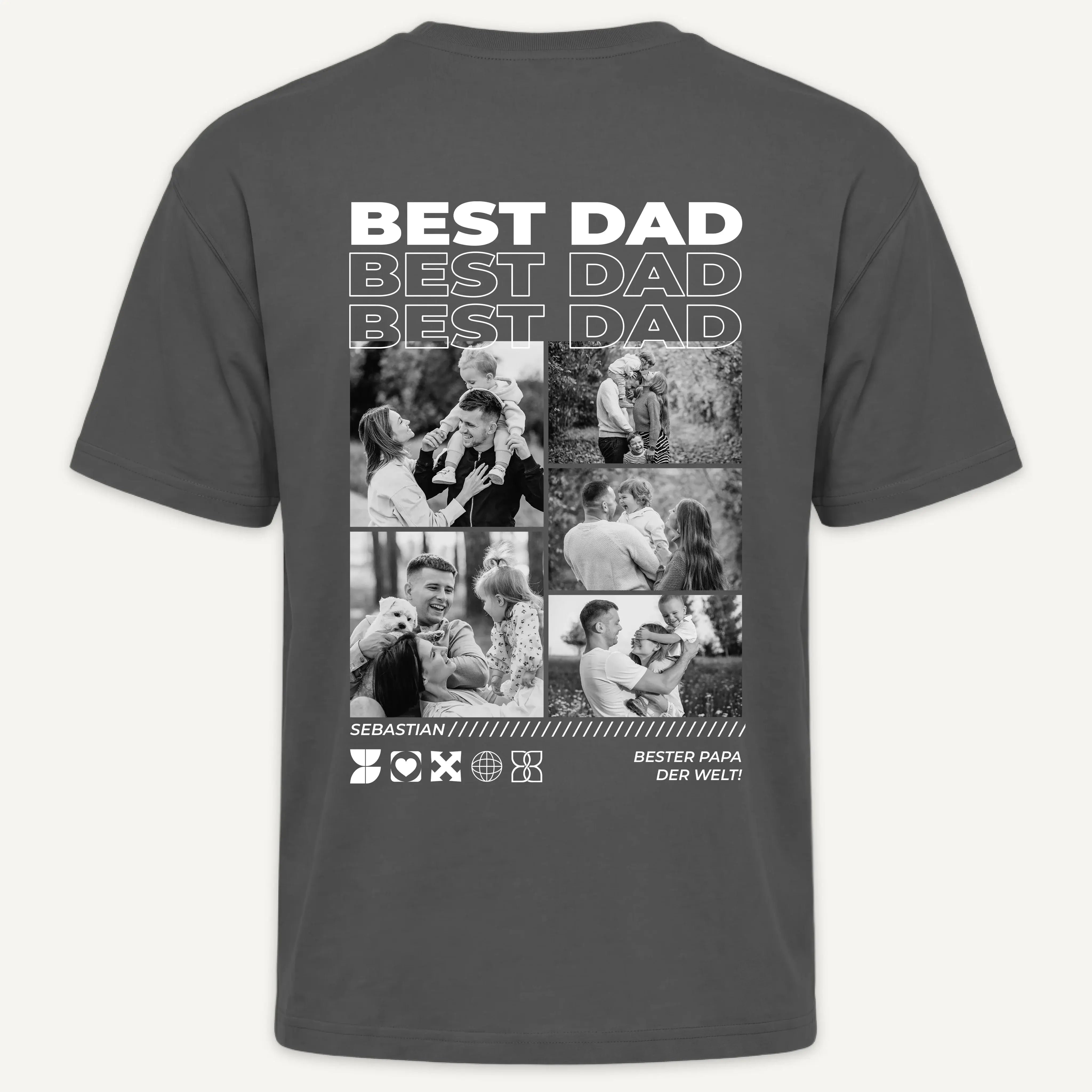 T-Shirt - Personalisiertes T-Shirt BESTER PAPA - personalisiert
