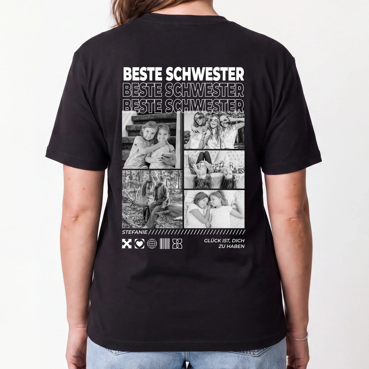 T-Shirt - Personalisiertes T-Shirt BESTE SCHWESTER - personalisiert