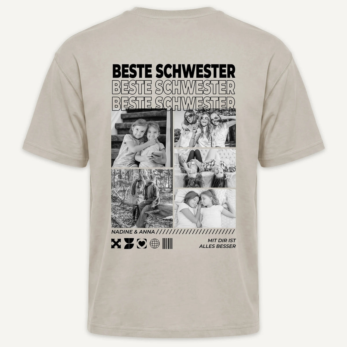 T-Shirt - Personalisiertes T-Shirt BESTE SCHWESTER - personalisiert