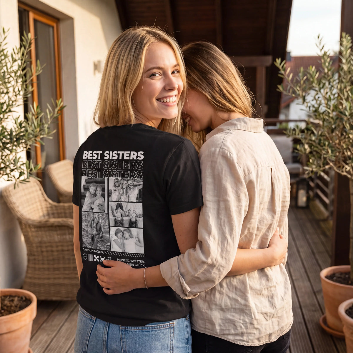 T-Shirt - Personalisiertes T-Shirt BESTE SCHWESTER - personalisiert